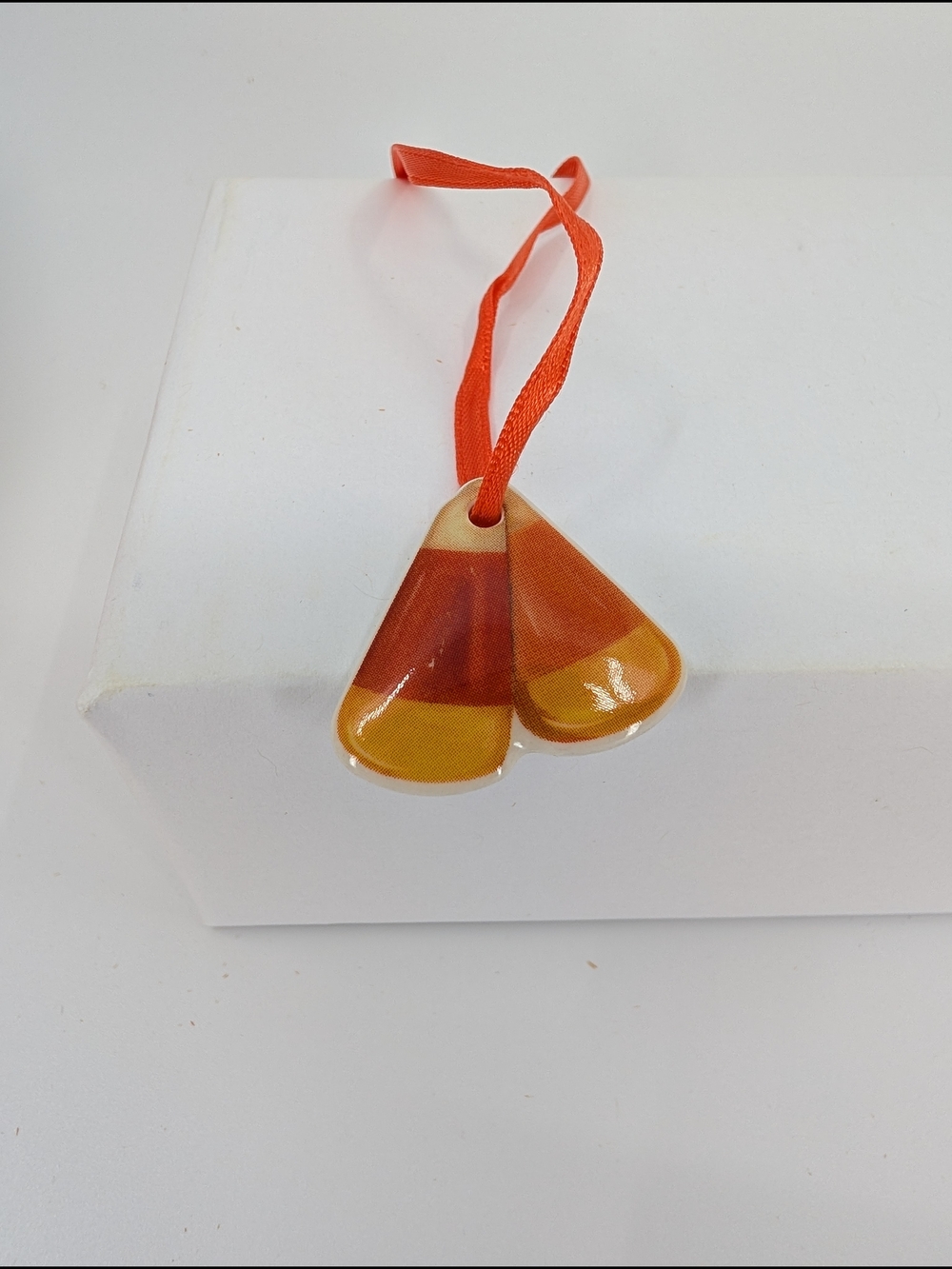 Longaberger 1999 Candy Corn Basket, Liner, Protector & Tie-On 14354 Halloween - Picture 10 of 11
